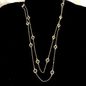 Costume jewelry convertible gold necklace